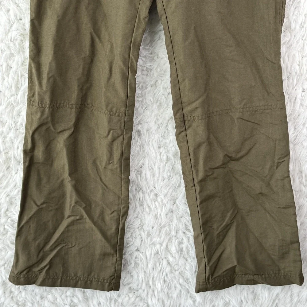 Chazzz Juniors Size 7 Olive Green Nylon Cargo Pants Outdoor Y2K VTG‎ Zip Sides